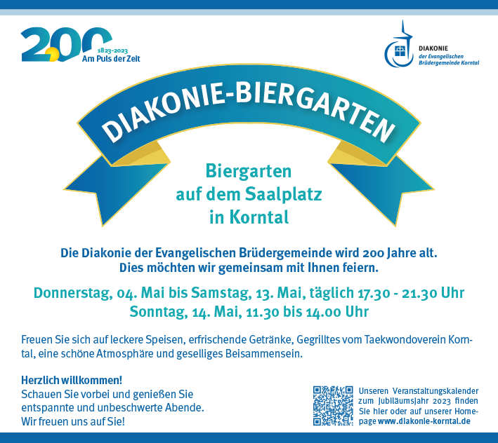 Diakonie-Biergarten auf dem Saalplatz in Korntal