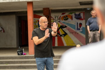 Michael Stahl (Protactics) leitete den Workshop Selbstbehauptung am Nachmittag