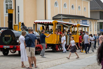 Mit dem Adlerzug ging es von Festplatz zu Festplatz