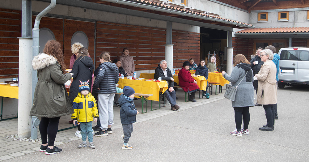 Willkommenskaffee auf dem Hoffmannhausgelände in Korntal